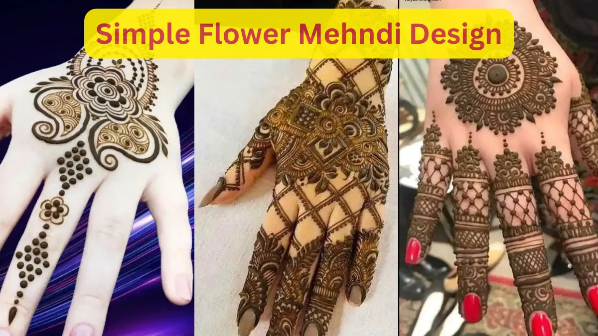 Simple Flower Mehndi Design