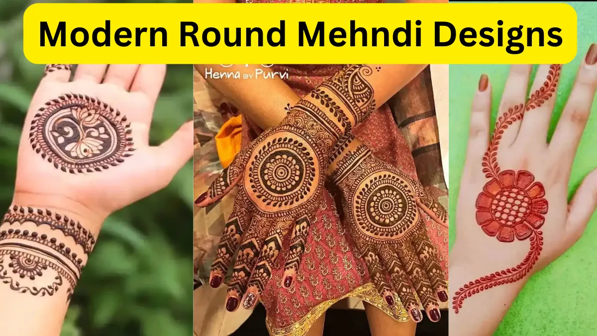 Modern round mehndi designs